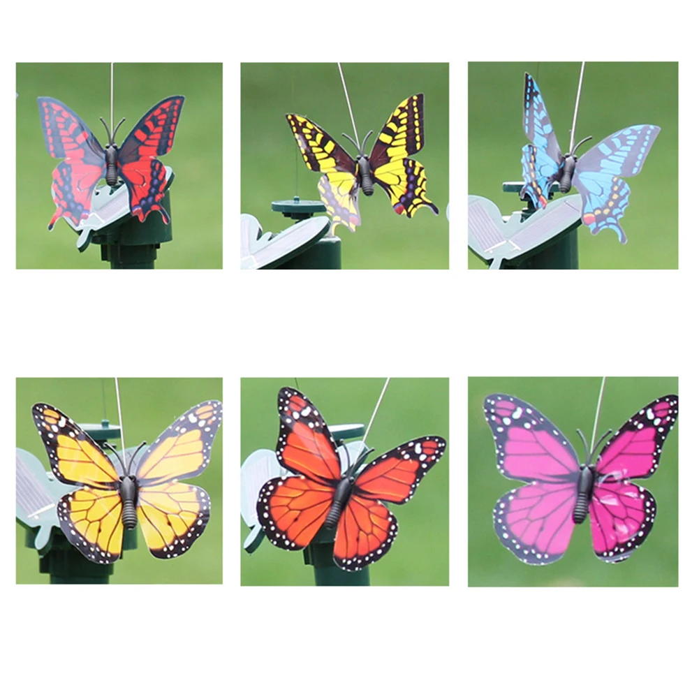 

Solar Powered Flying Butterfly Bird Sunflower Yard Garden Stake Ornament Decor Garden Decorative