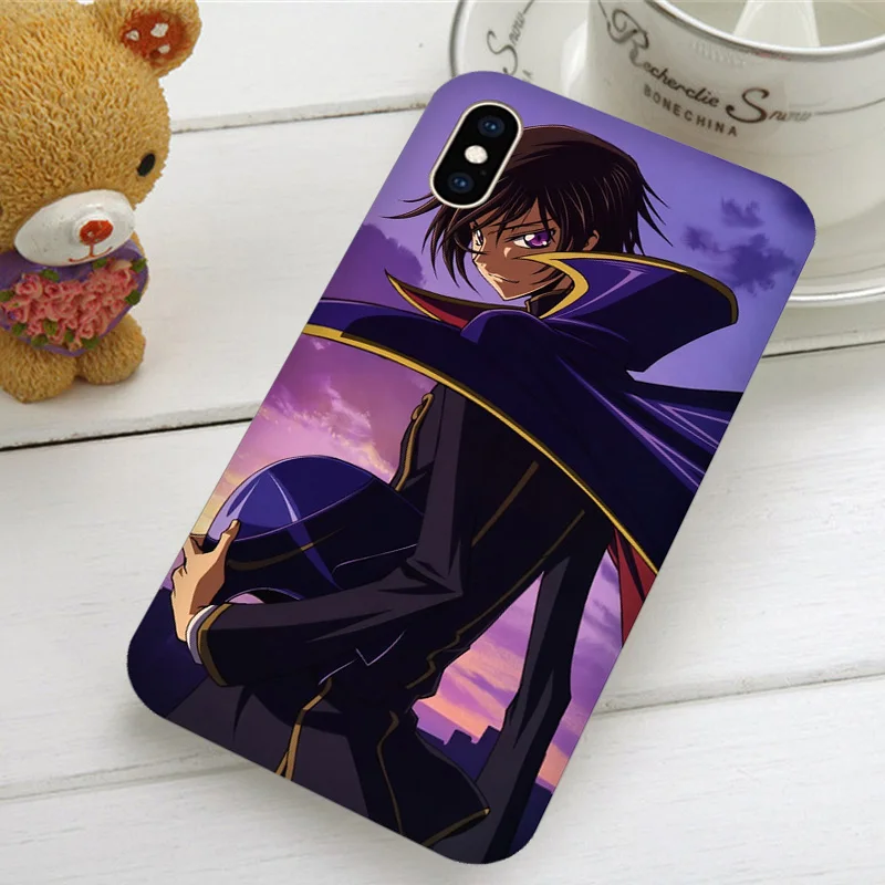 Аниме код Geass Мягкий ТПУ чехол для телефона iphone 4 4s 5c 5s 5 SE 6 6s 7 8 plus X XR XS 11 Pro Max Shell |