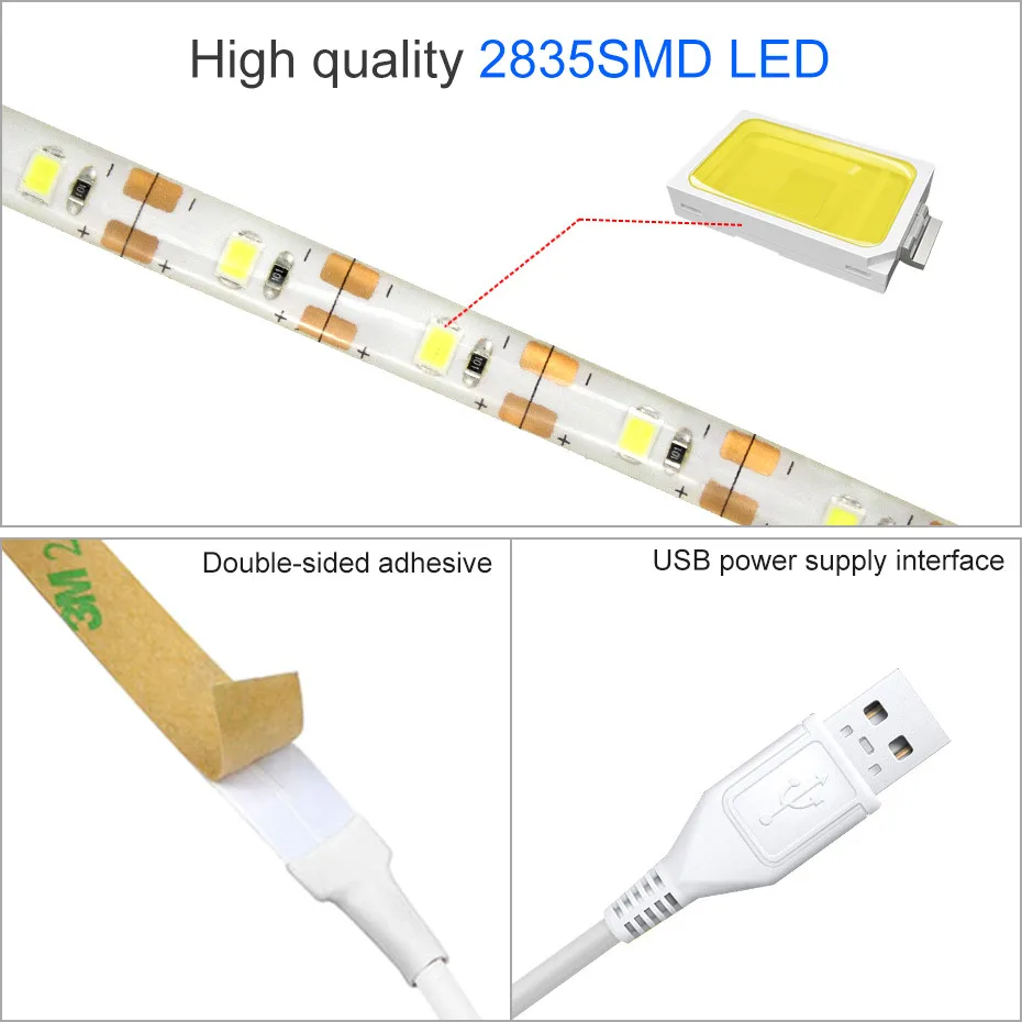 Светодиодная лента для зеркала 1 м 3 5 USB В|Подсветка туалетного столика| |