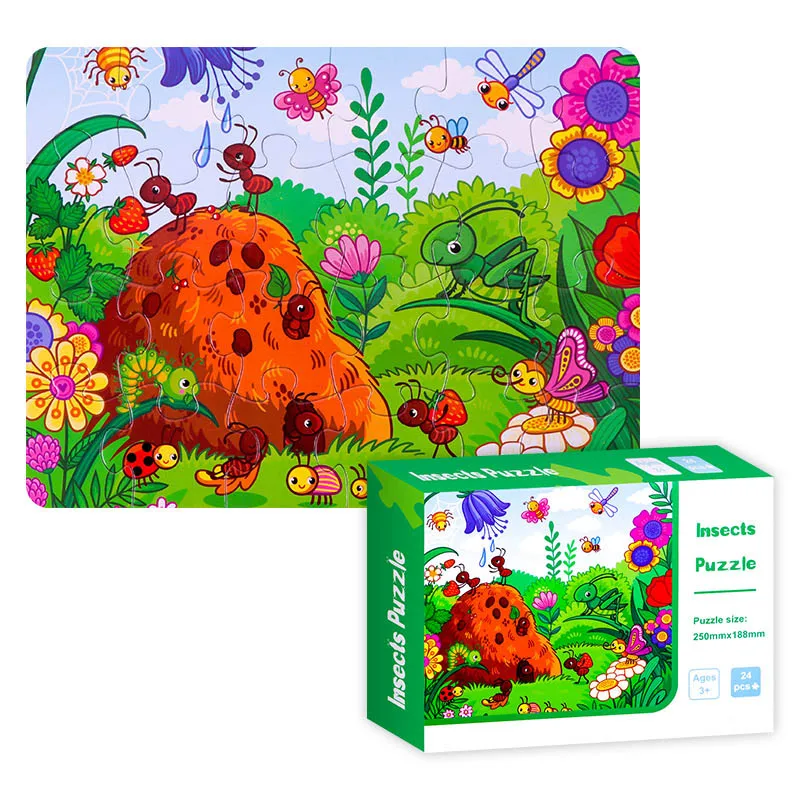 8 Style Animals Paper Jigsaw Puzzles Educational Puzzle For Children Kids Toys Brain Training Games Toys For Children Baby Gift