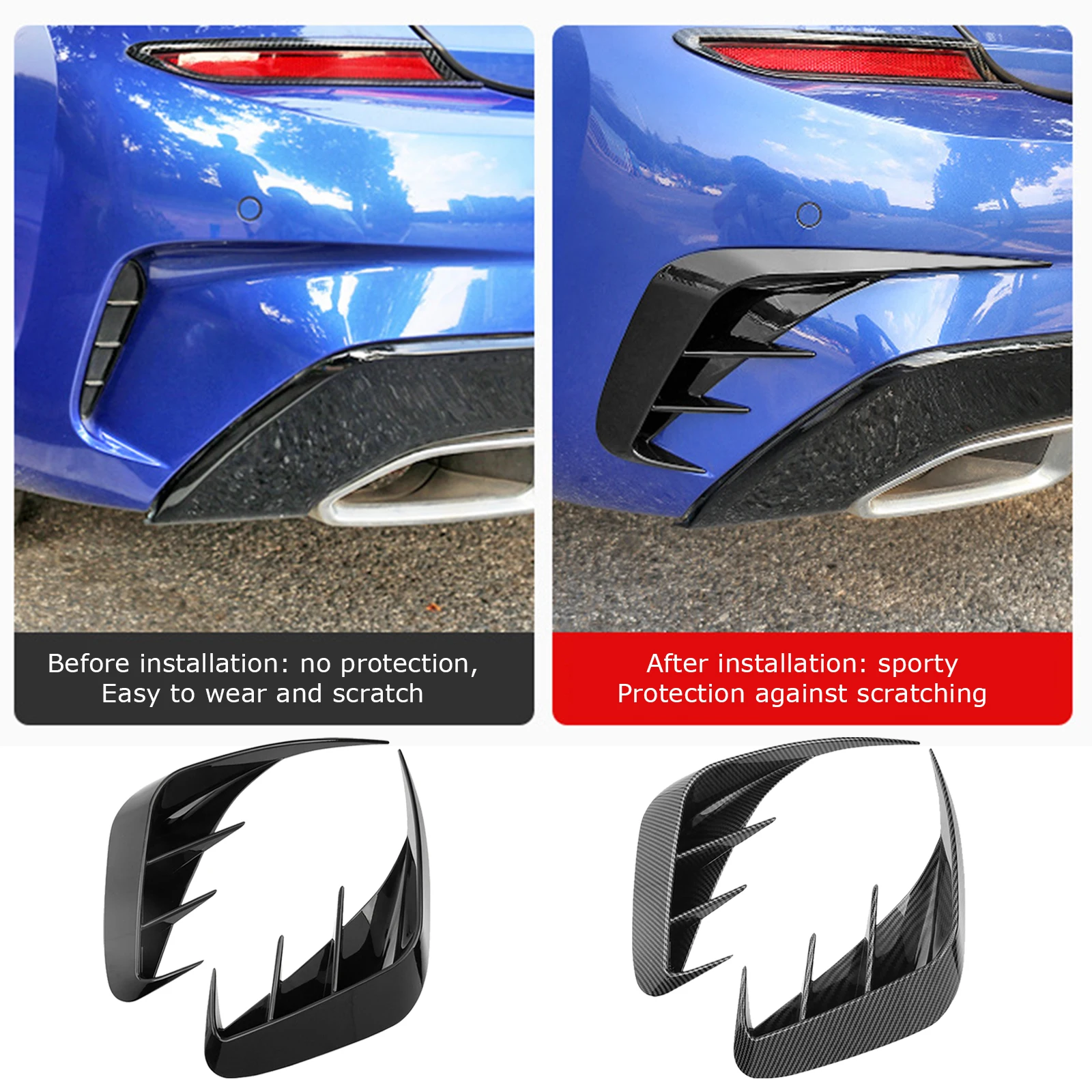 Автомобильные аксессуары задний бампер спойлер боковой воздуховод Выходная