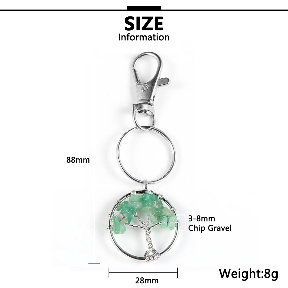 Природный чип гравий 7 Чакр проволока оберточная Подвеска &quotДрево жизни&quot