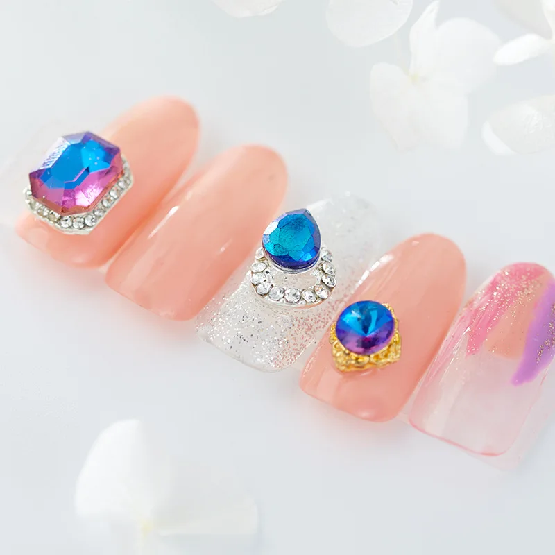 10 шт. высокое качество новый блестящий драгоценный камень голубой бриллиант