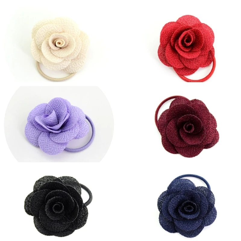 

13Pcs Baby Girl Elastic Hair Band Rope Rose Flower Ponytail Holder Accessories New Dropship