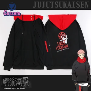 New Anime Jujutsu Kaisen Pullover Coat Men Women Casual Hoodie Jacket Cosplay Black Streetwear Haraj