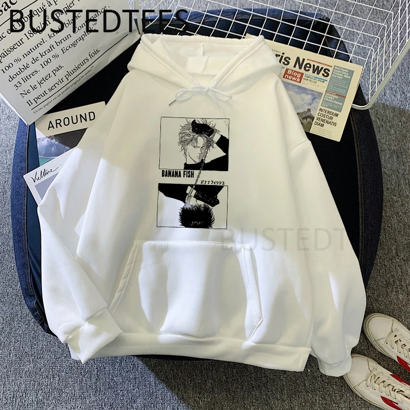 Короткая футболка с героями из японского аниме Банановая рыба золы Рысь мужские