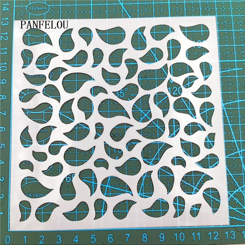 13*13 см с изображением капель воды Скрап трафареты спрей пластичной прессформы