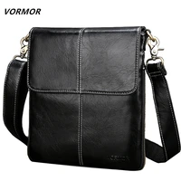 vormor leather men bag fashion shoulder crossbody bag male messenger bags small casual designer handbags