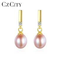 czcity simple 925 sterling silver drop earrings for women girls fine jewelryfe 0240 dating party christmas bijoux gifts