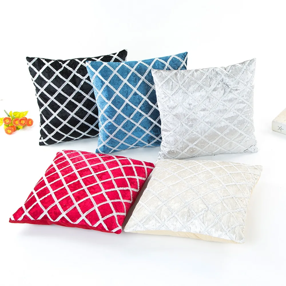 Модный Полосатый дикая лента вышивка плюшевая наволочка пасторальная модная