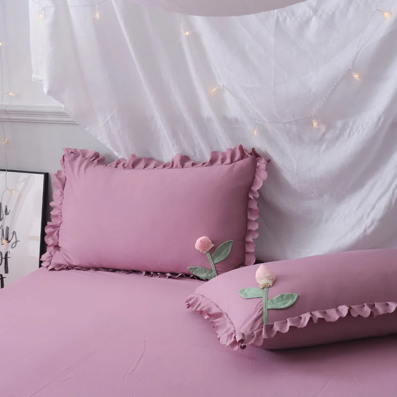 Летнее одеяло 4 шт. наволочка ручной работы с цветами листьями лотоса комфортное