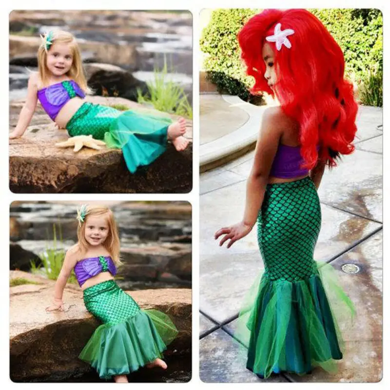 Детские купальники принцессы для маленьких девочек комплект бикини из двух