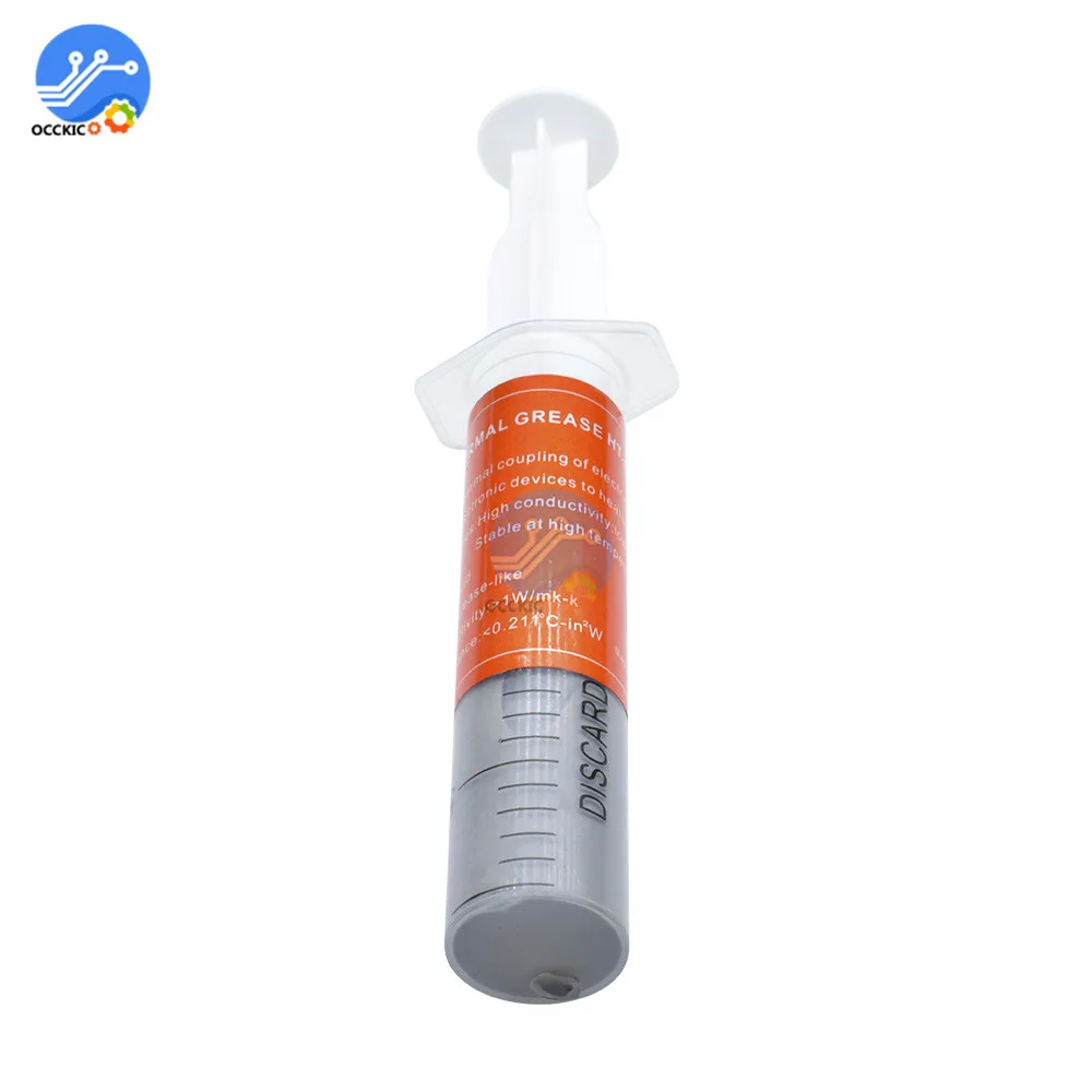 30 г серая термопаста силиконовая паста для теплоотвода ЦП трубка радиатора|silicone