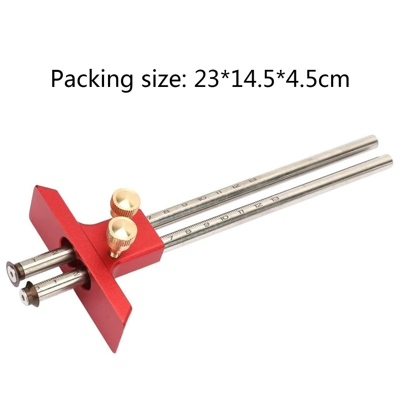 

European Double Headed Scribe Blade Woodworking Tool Wooden Scribe-line Marking Gauge Scriber Ruler for Carpenter