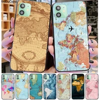 chenel world map soft phone cover for iphone 11 pro11 pro max x xs xr xs max 8plus 7 6splus 5s se 7plus case