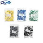 DIANQI TE1510 две предварительно изолированные трубчатые концевые холоднопрессованные клеммыкабельный разъемпроводной разъем 100