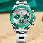 Часы наручные PAGANI Мужские кварцевые, Брендовые спортивные водонепроницаемые с сапфировым стеклом, с хронографом из нержавеющей стали