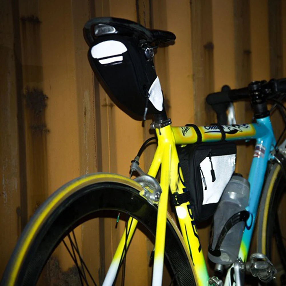 

MTB Mountain Bike Saddle Bags Reflective Bicycle Seat Cushion Storage Pannier Bags Tail Rear Pouch Cycling Riding Equipment