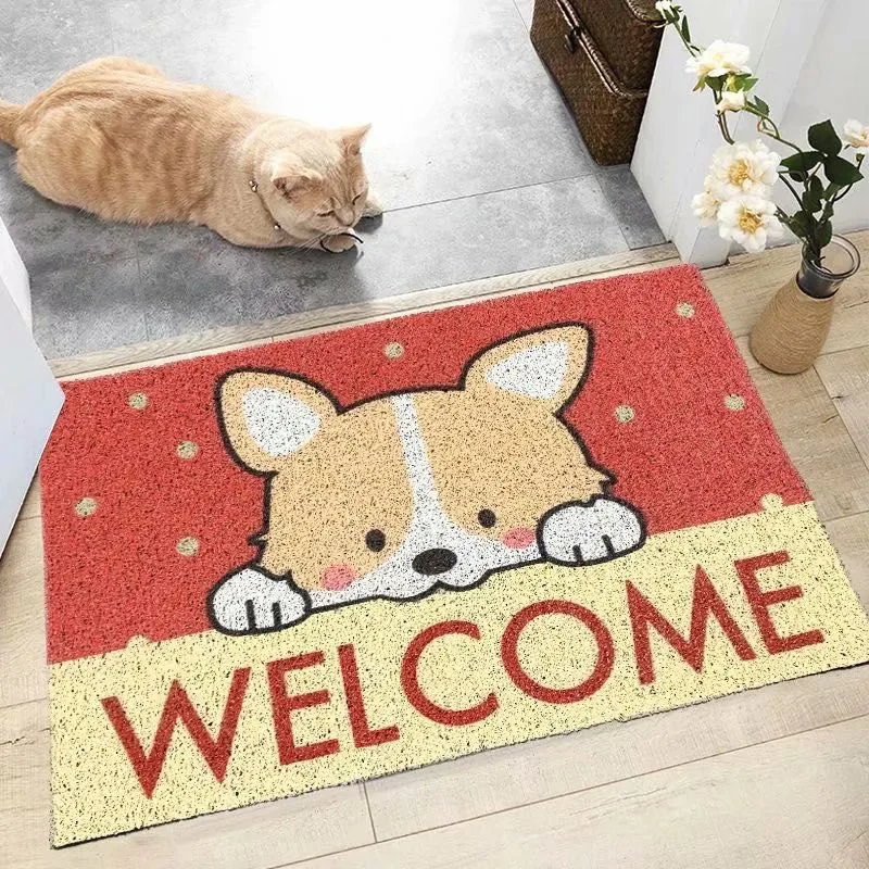 

Animal Entrance Doormat Silk DIY Can be Cut Porch Hallway Bath Non-Slip Carpets Floor Mat Mud-removing Sand-stripping Area Rug