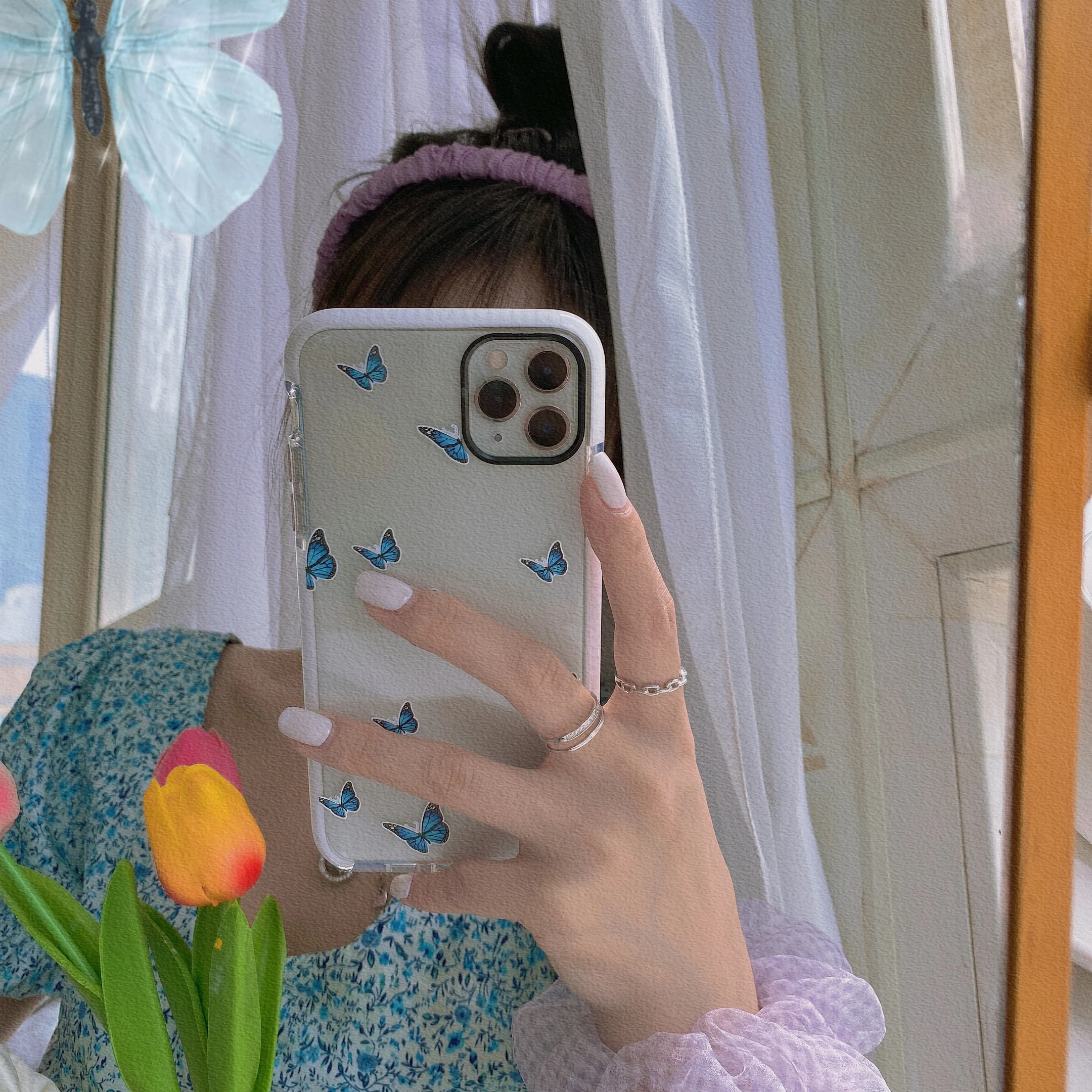 

for iPhone 7 Case Clear Butterfly Bumper Shockproof Soft TPU Phone Cases for iPhone 11 Pro 8 Plus XS MAX XR X Silicone Cover