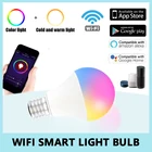 Умная Светодиодная лампа E27 B22 с регулируемой яркостью, осветительный прибор с RGB освещением, разноцветная лампочка с изменением яркости, RGBW, белый Декор для дома