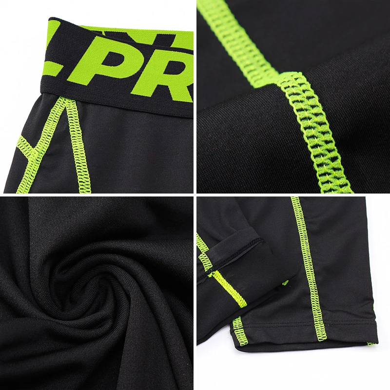 

Men's Compression Gym Leggings Running Sports Pants Fitness Quick-drying Gym Leggings Perspiration and Breathable Cropped Pants