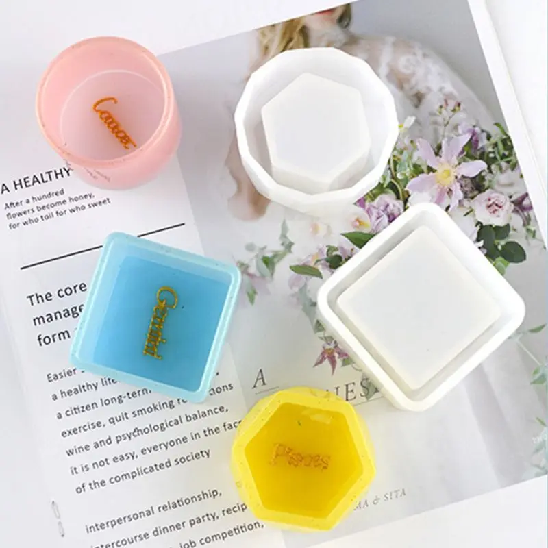 

3Pcs Crystal Epoxy Resin Mold Flowerpot Casting Silicone Mould Craft Making Tool 203B
