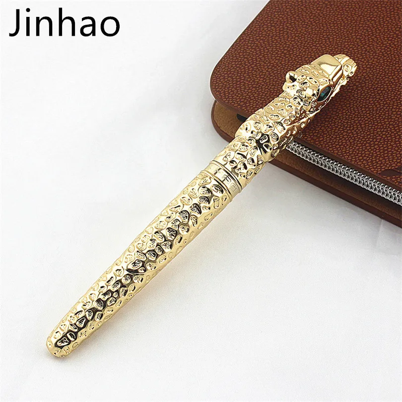 Новинка Jinhao Cheetah полностью Металлическая золотая ручка на роликах Роскошная