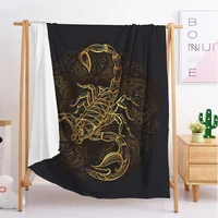 popular bohemian scorpion export extra large and small size blanket tapestry sleeping blanket soft flannel blank bedding