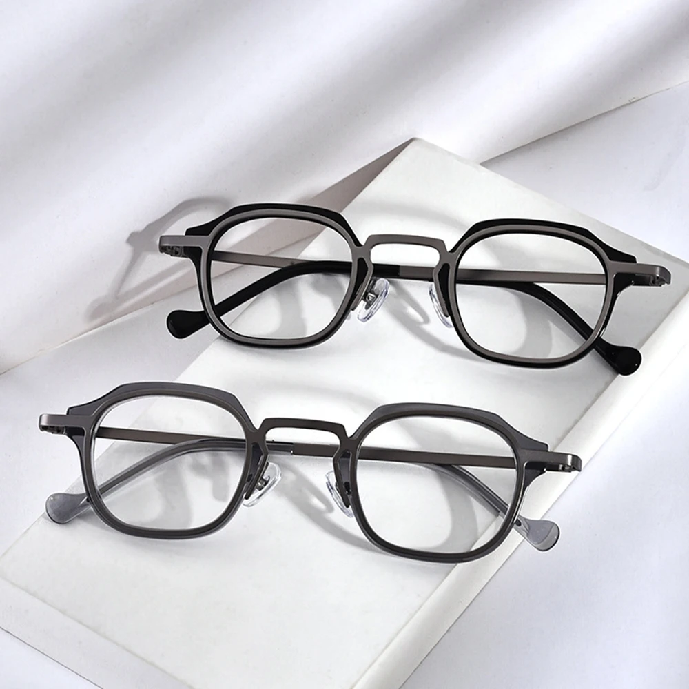 

Vintage Acetate Glasses Frame Men Prescription Myopia Optical Titanium Alloy Eyeglasses Frame Women Male Luxury Brand Eyewear