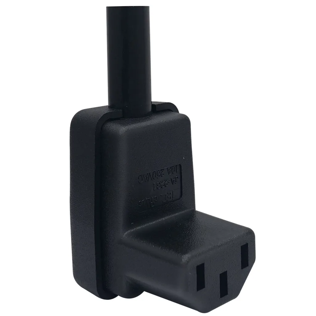 

AC 250V IEC320 C13 Female 3 pins Electrical Power Right Angle Plug Connector