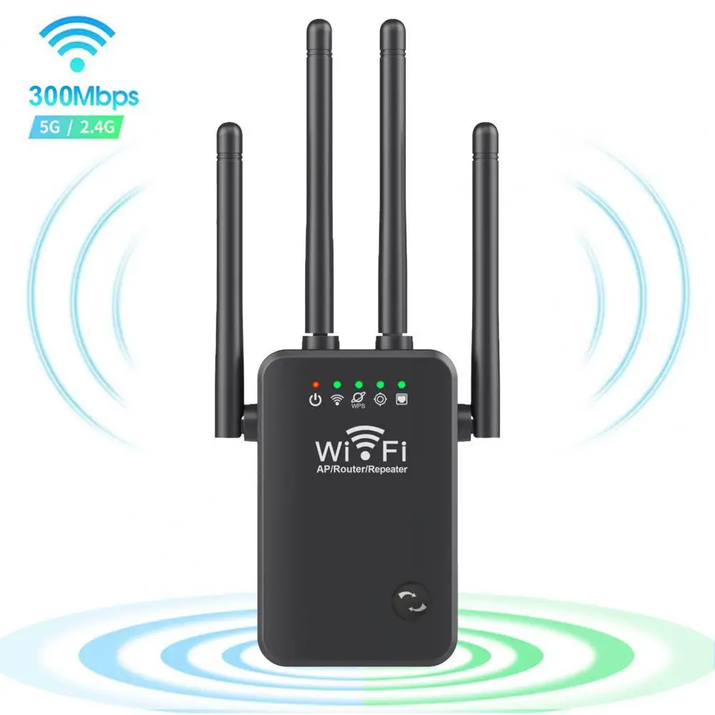 

Universal WiFi Repeater 300Mbps Wireless WiFi Router Extender Booster Signal Amplifier for Home WiFi Signal Extender EU/US Plug