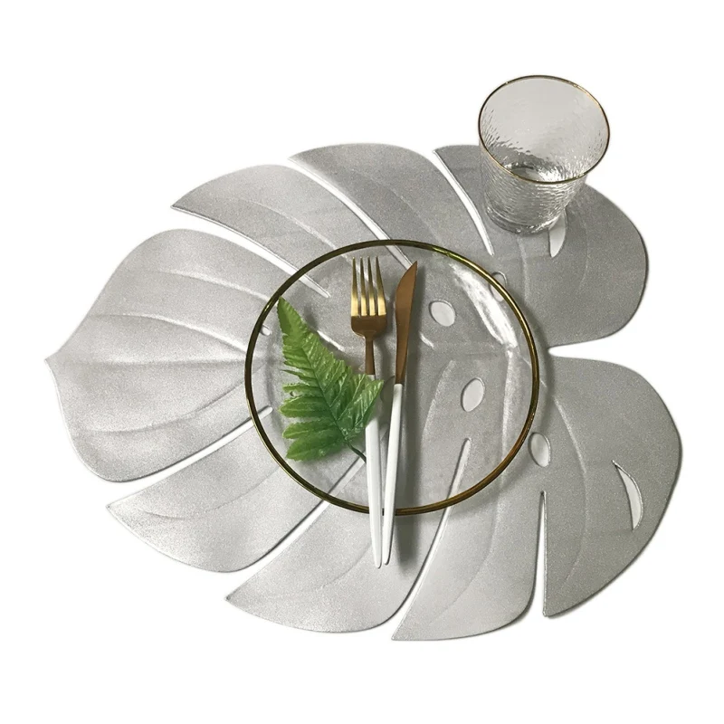 Черепаха салфетка под тарелку с лиственным рисунком искусственная Золотая