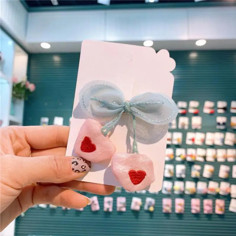 Детские Тканевые заколки для волос с изображением фруктов аксессуары девочек