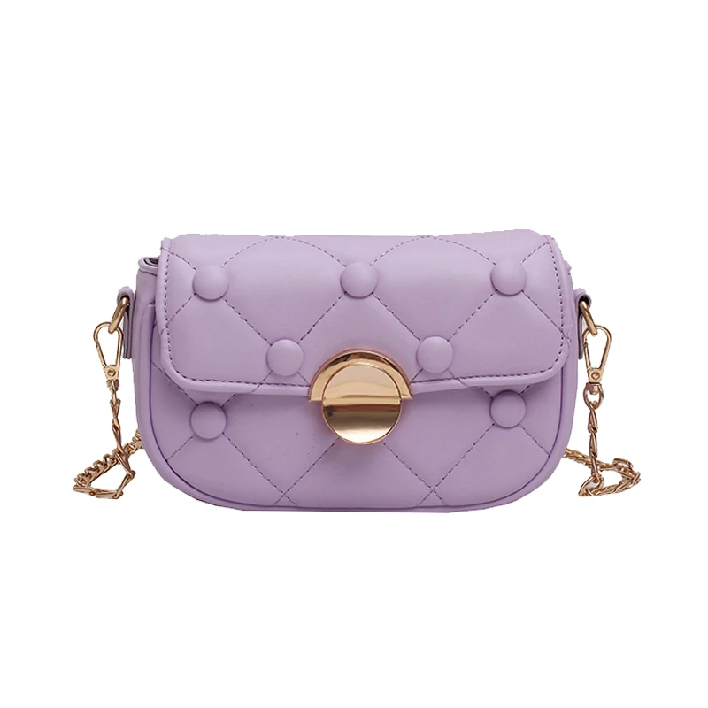 

Lattice Small Square Crossbody bag 2020 Summer New High-quality PU Leather Women's Designer Handbag Chain Shoulder Messenger Bag