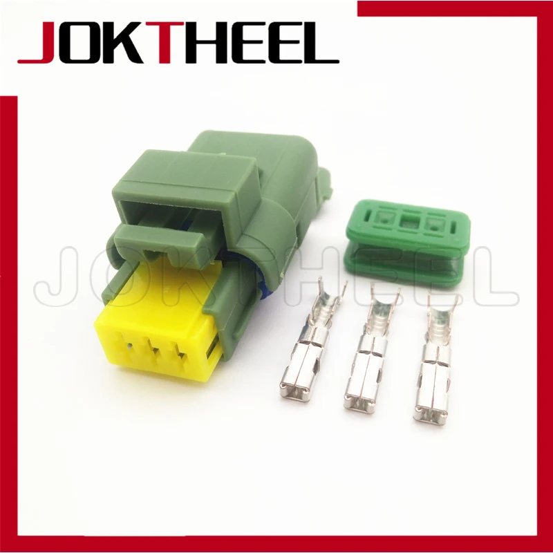 1 20 комплектов FCI 3 контактный зеленый женский водонепроницаемый разъем датчик