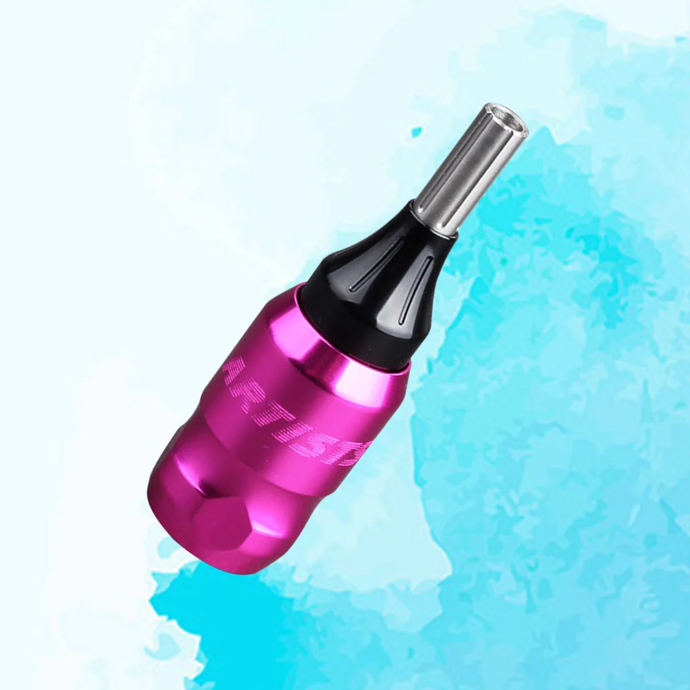 

Adjustable Cartridge Grip Tube Handle Anti-skid Aluminum Shader Liner Permanent Makeup for Needle Machine (Rose Red)