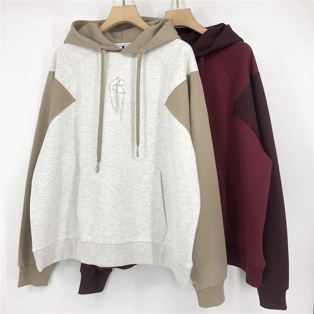 

21FW NEW TOP Korean hip hop Burgundy Tassel ADER ERROR Hoodie Men Woman 1:1 High Quality Embroidery Pullover Sweatshirts