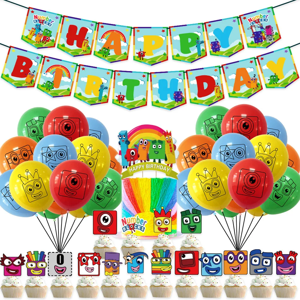 

Цифровой строительный блок тема детский день рождения украшения для вечеринки детский душ Латексные Шары Баннер торт Топпинг сцена макет