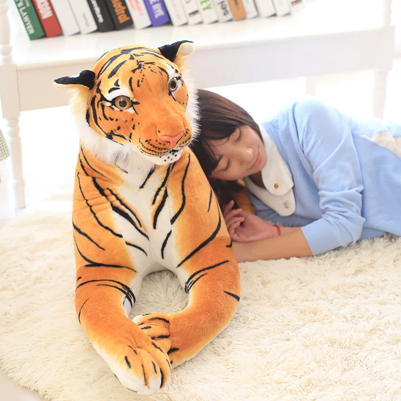 

Simulated Tiger Plush Toys Forest Wildlife Lifelike South China Tiger Trumpet Simulation Tiger Doll Have a Good Quality