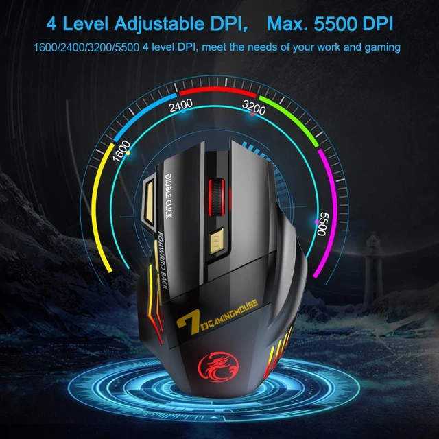 Rechargeable Wireless Mouse Bluetooth Gamer Gaming Mouse Computer Ergonomic Mause With Backlight RGB Silent Mice For Laptop PC 3