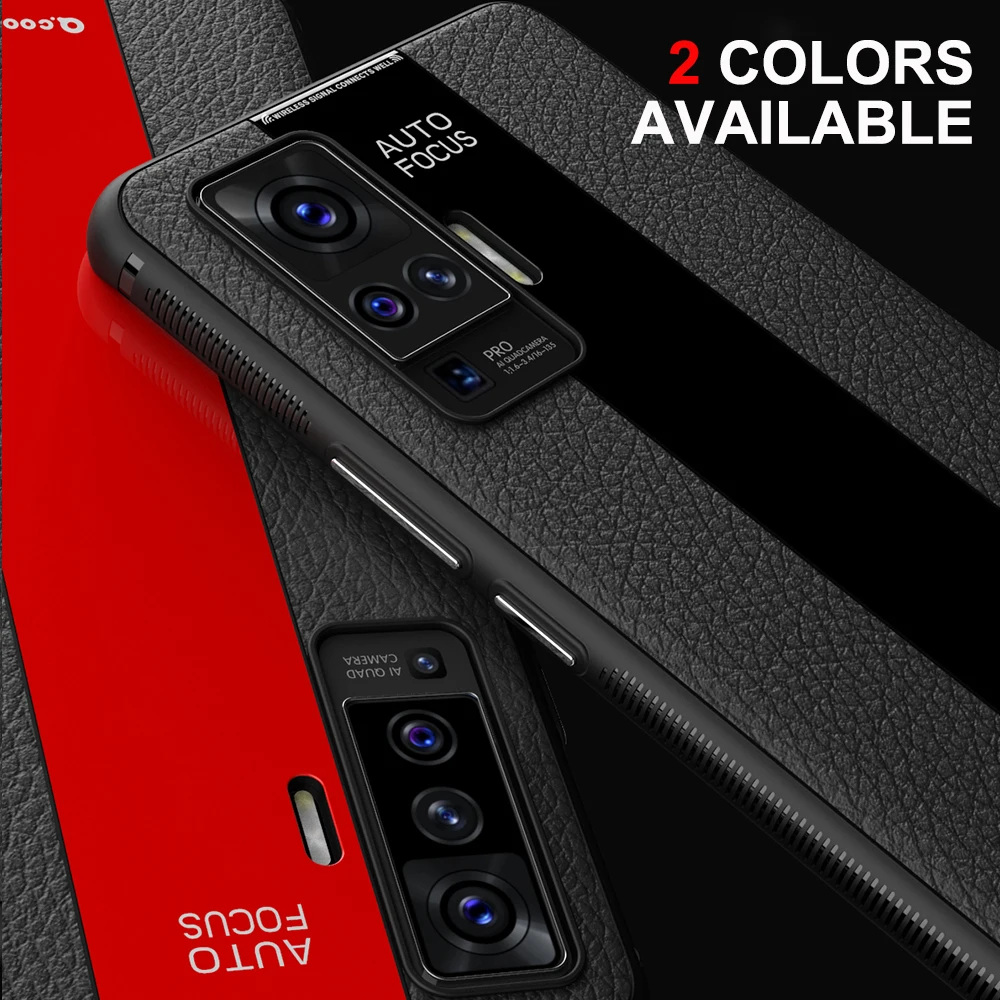X50 Luxury Litchi Veins Silicone Phone Case For Vivo Pro Ultra-thin Painting TPU Cover Coque X 50