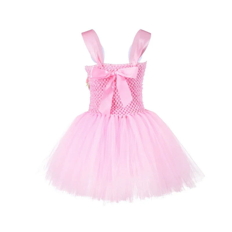 Женский костюм принцессы для косплея розовое платье-пачка с цветами и единорогом