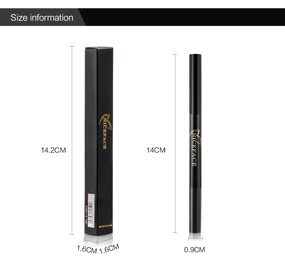 Niceface 5 цветов Двойная Головка Автоматическая карандаш для бровей Карандаш Макияж