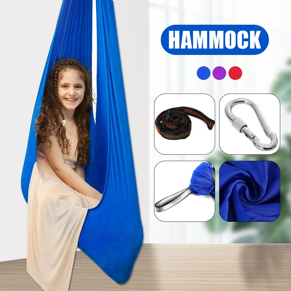 

Kids Indoor Outdoor Swing Autism Aspergers Sensory Cuddle Children Elastic Hanging Hammock LXY9