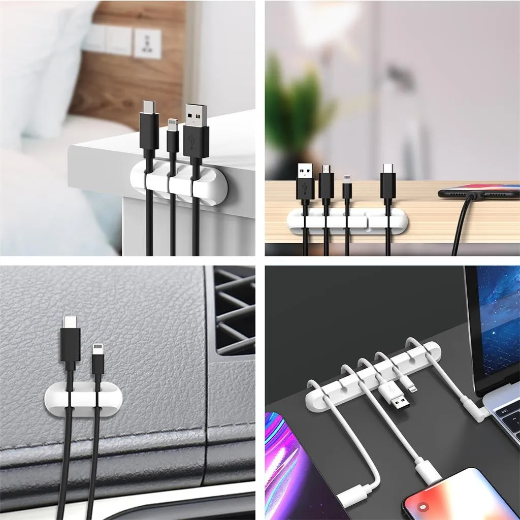 5 шт. держатель для кабеля силиконовый органайзер гибкий usb управления намоткой