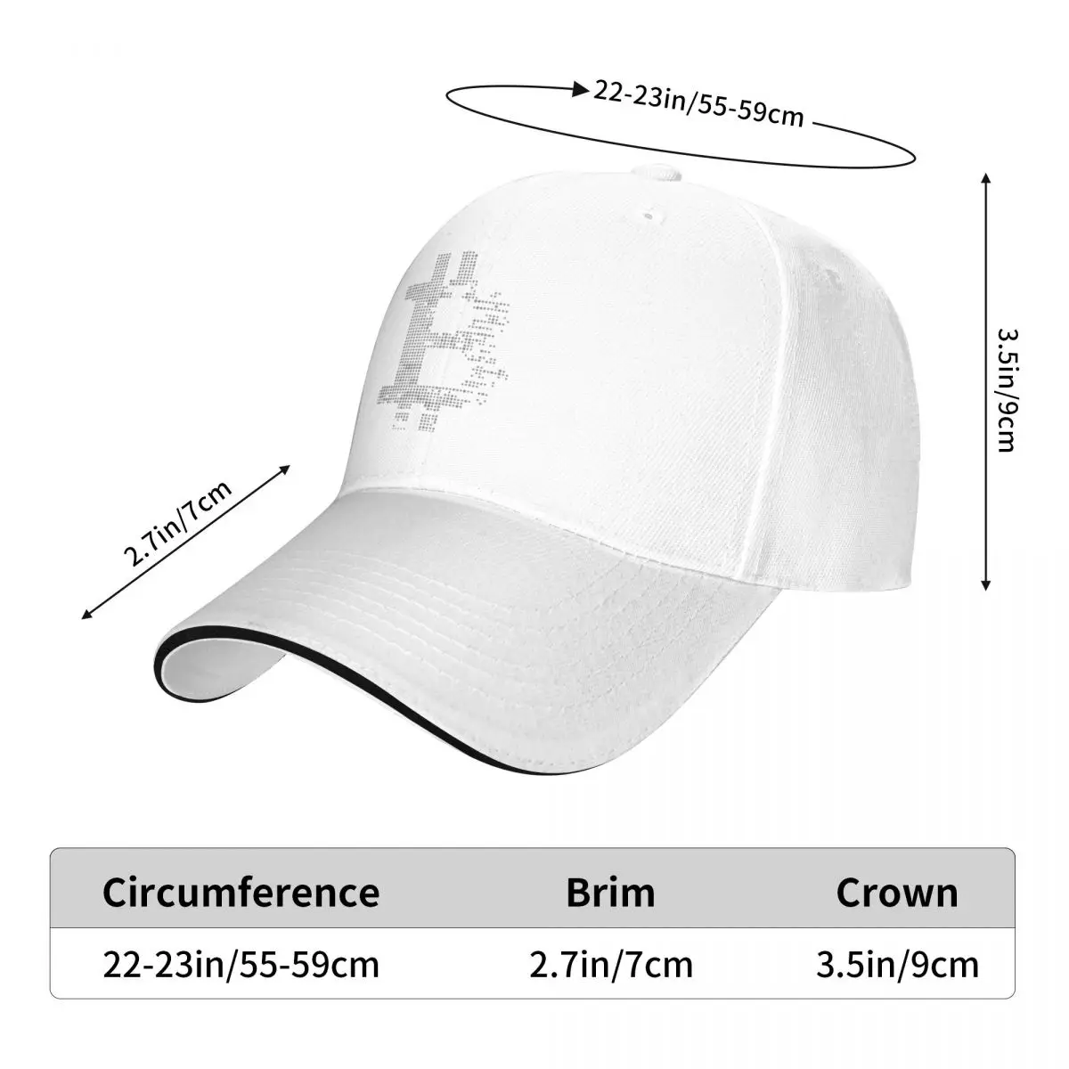 

Bitcoin Cryptocurrency Cryptocurrency Gray Dogecoin fishing cap sun Funny Men's Women's casquette