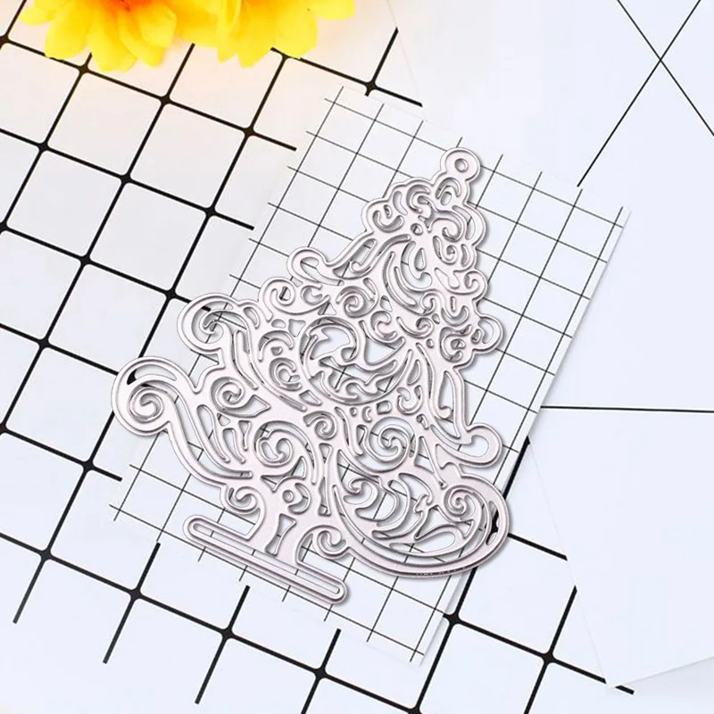 

Christmas Tree Cutting Dies Carbon Steel Creative Trees DIY Embossing Cutter Mold Scrapbooking Embossing Album Paper Card Mould