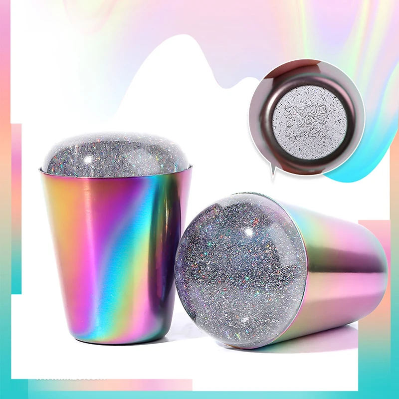 Новые лазерные цветные силиконовые штампы для ногтей набор инструментов печати