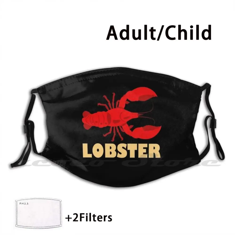 

Lobster Crawfish Shrimp Crayfish Seafood Mask Adult Child Washable Pm2.5 Filter Logo Creativity Lobster Lobsters Seafood